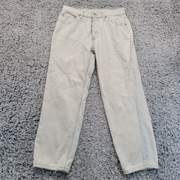 Lucky Brand Jeans Women 0 Blue Relaxed Taper Normcore Distressed Casual Grunge - Picture 3 of 11